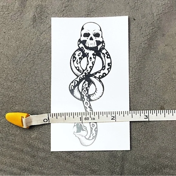 Dark Mark Temporary Tattoos 2 Pack Harry Potter Wizard Magic Witch Dark Arts - Picture 3 of 5